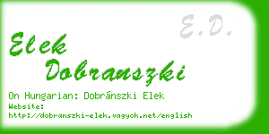 elek dobranszki business card