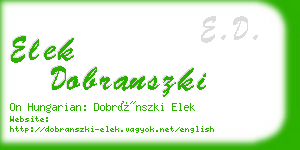 elek dobranszki business card